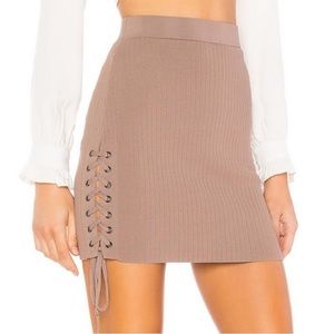 REVOLVE About US Giana Ribbed Mini Skirt S